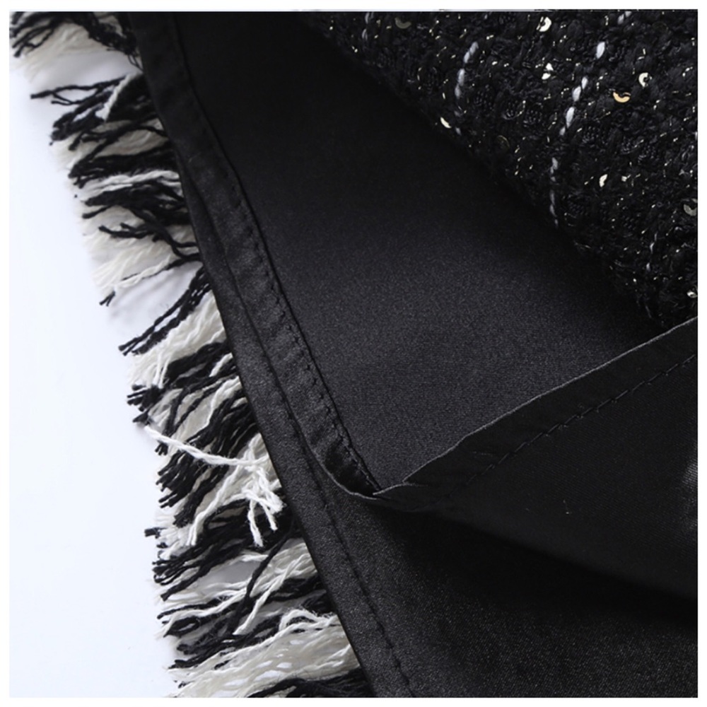 Houndstooth Fringe Skirt Jacket Set The Cathalyn - Picture 8 of 9
